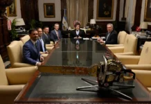 Javier Milei recibió en Casa Rosada el empresario Peter Thiel
