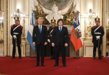 Milei recibió al presidente de Chile, José Antonio Kast, en la Casa Rosada