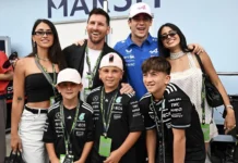 F1: Leo Messi visitó a Colapinto, que terminó 7° en el GP de Miami
