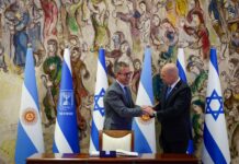 Martín Menem, el primer presidente de la Cámara de Diputados en visitar el Parlamento israelí