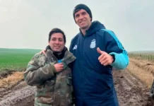 El regalo del “Dibu” Martínez a los vecinos que lo ayudaron a sacar su camioneta del barro
