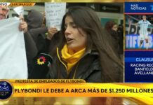 Embargaron las cuentas de Flybondi y sus trabajadores marchan por salarios impagos