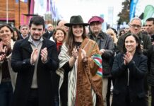 Victoria Villarruel se mostró con el presidente de la UCR en la Expo Venado